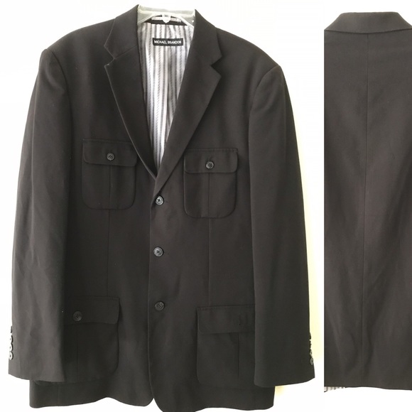 MICHAEL BRANDON Cargo Pocket BLAZER JACKET L - Picture 3 of 8